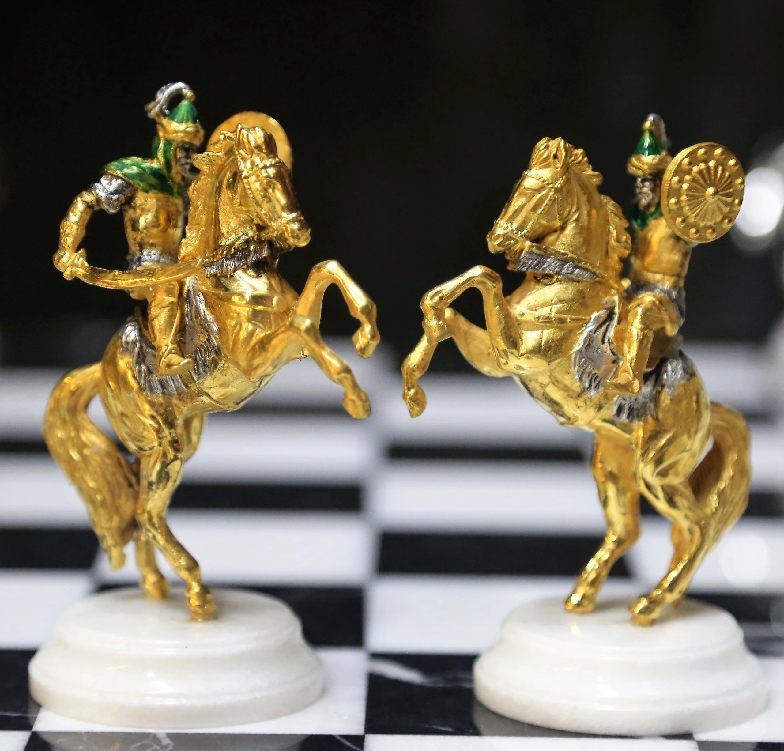 The knight, from the Crusades Chess Set